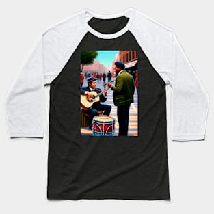 Cute music vintage colorful graphic design Baseball T-Shirt